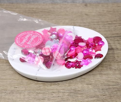 Special Touches Lot de 100 boutons en acrylique et résine pour création de cartes Rose vif