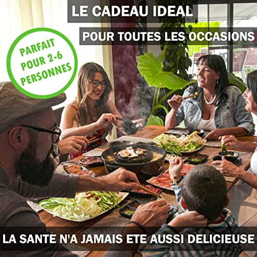 TomYang Hot Pot, barbecue thaïlandais et hot pot original, BBQ thai électrique multicuiseur, revêtement suisse, design allemand, +100 vidéos de recettes. Barbecue coréen de table, appareil raclette
