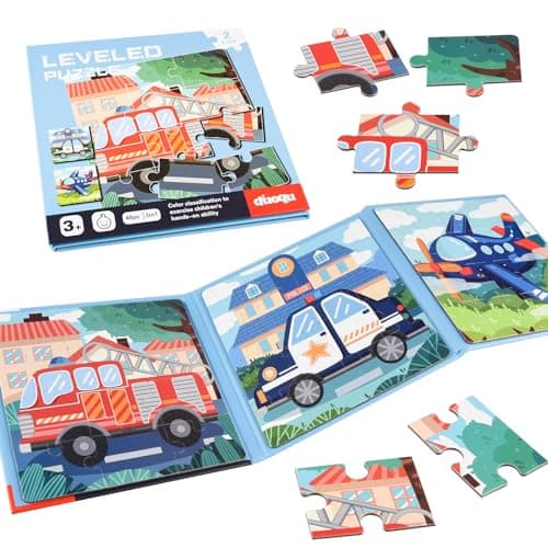 ASTARON Puzzles magnétiques pour Enfants de 3 à 5 Ans, pour Enfants âgés de 2 à 4 Ans, Jouet d'activités de Ferme/Voiture/Animaux, Aimant d'apprentissage, Cadeau pour Voyage en Voiture