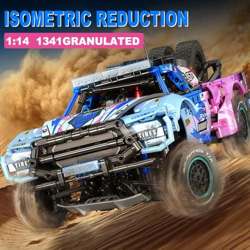 ZGZBLOCK Baja Trophée Kit de Construction pour Camion de Course MOC à l'échelle 1:12, modèle de Voiture de Collection, pour garçons à partir de 14 Ans, Adultes (1341 pièces)