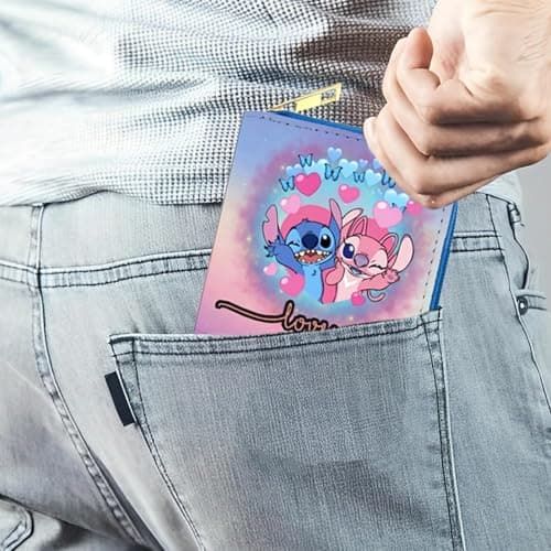 Yoimckay Portefeuilles Enfant, Stitch Portefeuille Anime Cartoon, Portefeuille Garçon Dessin Animé, Porte-Monnaie, Portefeuille Enfant Cartoon pour Garcon, Fille, Fête d'anniversaire, Cadeaux de Noël