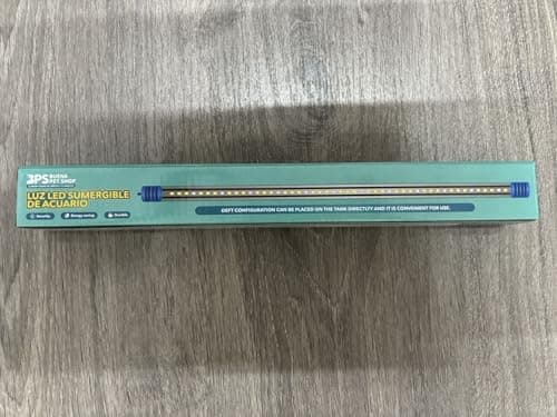 BPS Lampe LED à clip étanche et submersible pour aquarium pour éclairage de plantes Blanc/bleu 1w 20cm