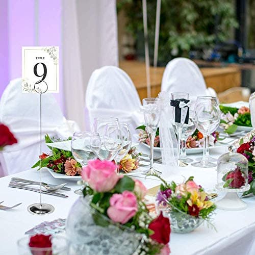 HOHIYA 30.5 cm Porte Numéro de Table Mariage Lot de 12