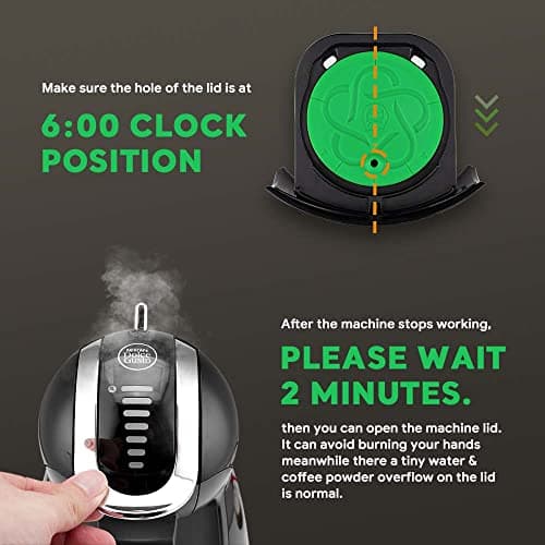 Capsules rechargeables Filtres à dosettes de café réutilisables compatibles avec les brasseurs Dolce Gusto avec cuillère et brosse (Convertisseur de capsules)