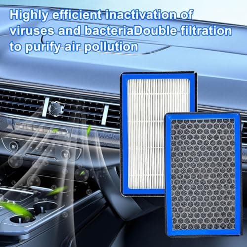 2 Pièces Filtre A Habitacle pour Tesla Model 3, Haute Efficacité Filtre à Air, Filtre Habitacle Charbon Actif, Hepa-Filtre Habitacle, Filtre de Climatisation de Remplacement pour Véhicules