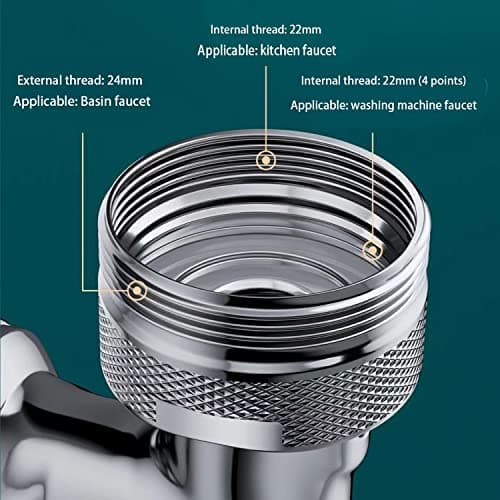 Aérateur de robinet, aérateur rotatif à 1080°, rallonge de robinet durable anti-éclaboussures, aérateur de robinet économiseur d'eau, peut être utilisé pour évier de salle de bain, évier de cuisine