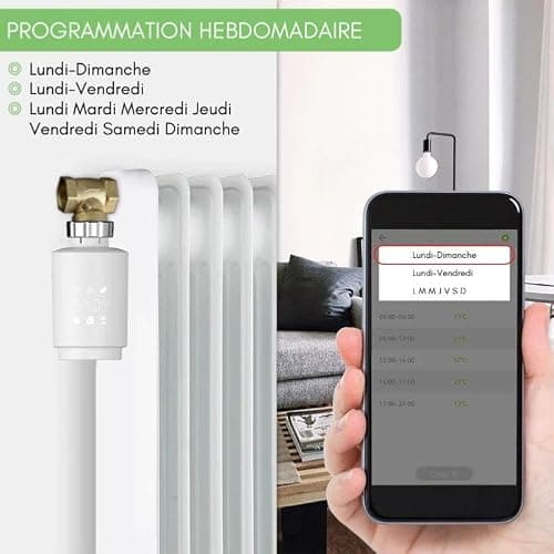 Tête Thermostatique Connectée ZigBee Universelle (Lot de 4) - SILAMP