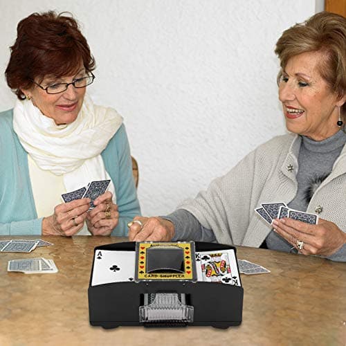 SeiudKty Mélangeur de Cartes Automatique | Mélangeur de Cartes Électronique | Mélangeur de Cartes à Jouer pour Poker | Distributeur de Cartes à Jouer pour Fête Familiale et Clubs
