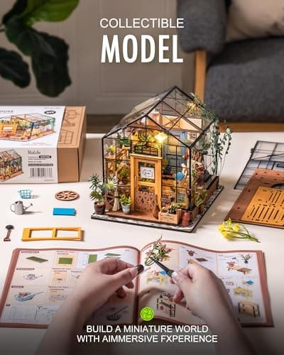 Rolife DIY Miniature Maison pour Adultes Maison des Fleurs de Cathy Maison de Poupée Maquette Kits de Construction pour Adultes Cadeau d'anniversaire pour Femmes et Filles
