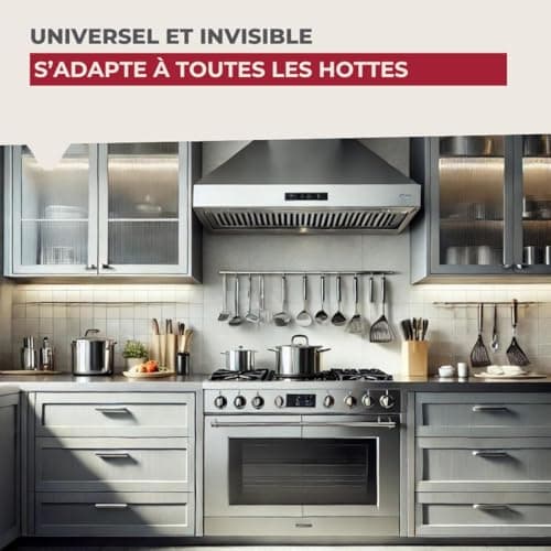 Fackelmann 08024 Filtre hotte, Filtre charbon hotte, Charbon actif, Polyester, Noir, 47 cm x 57 cm