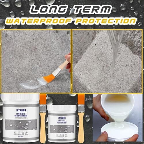 300g Liquide Étanchéité Transparent Avec Brosse, Agent Anti-Fuite Étanche,Invisible Waterproof Sealant,Waterproof Anti-Leakage Agent,Réparation des Murs,Pour Toilettes,Carrelage,Murs,Toit(B)