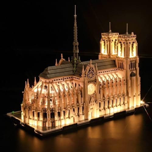 Kit d'éclairage LED pour Lego 21061 Architecture Notre-Dame de Paris (pas de Lego), kit d'éclairage décoratif pour Notre-Dame de Paris Jouet créatif - Version standard
