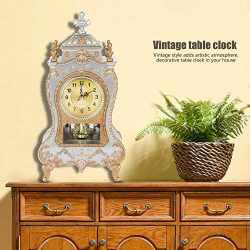 Ruiqas Horloge de Table, Style Vintage, en Plastique, pour Maison, hôtel, Bureau, réveil
