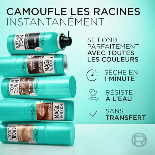 L’ORÉAL PARIS - Spray Instantané Correcteur de Racines & Cheveux Blancs - Hommes & Femmes - Magic Retouch - Châtain Foncé - 75ml