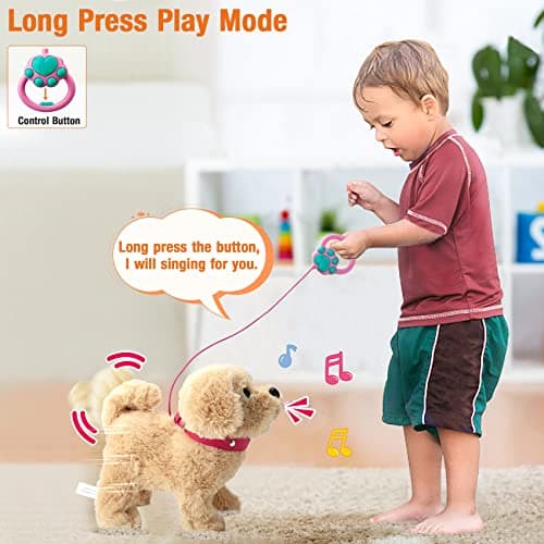 Koonie Jouets pour Chiens de Marche pour Enfants, Chiens électroniques interactifs, Marche Parlant, aboyant, Chant, Robot, Chiot, Jouet pour Chien, Cadeaux pour Filles et garçons de 2, 3, 4, 5 Ans