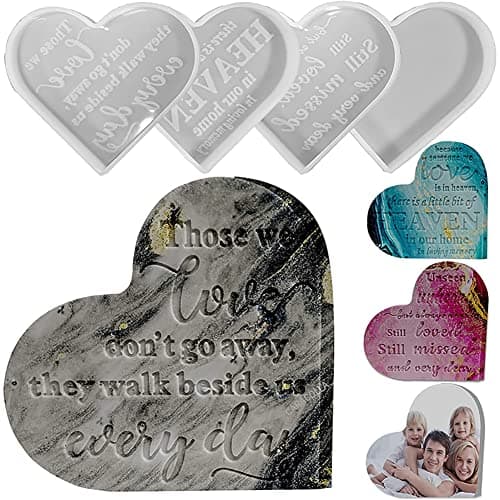 LICHENGTAI Moule en Silicone en Forme de Coeur 3D pour Coeur, Moulle en Forme de Coeur Silicone 3D Love Heart Moule en Silicone, Moule en Résine époxy pour Cadre Photo Décor d'anniversaire de Mariage
