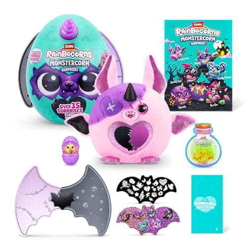 Rainbocorns Monstercorn Surprise, (Vampire Cat) Jouets pour Filles, peluche, Halloween