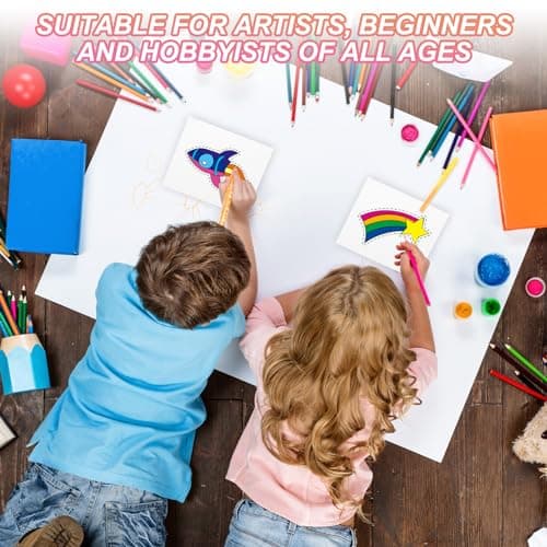 PATIKIL 100 Ensembles de Cartes Aquarelle en Coton Pure 140lb/300 GSM Avec Enveloppes Pour Peinture Artistique, Remerciements Créatifs, Format Pliable de 5x7 Pouces