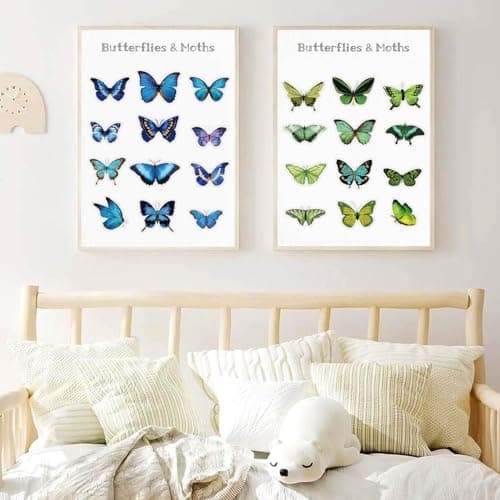 Ceihwa 80pcs Stickers Papillon Scrapbooking Autocollant Transparent Autocollants Vinyle Imperméable Étanche Butterfly Stickers Décoration Petit Autocollant Décoratif pour DIY Ordinateur Journal