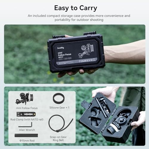 SMALLRIG Mini Follow Focus Zoom Control pour Appareils Photo Reflex Numériques/sans Miroir, Compatible avec Différentes Tailles d'Objectif - 3010C
