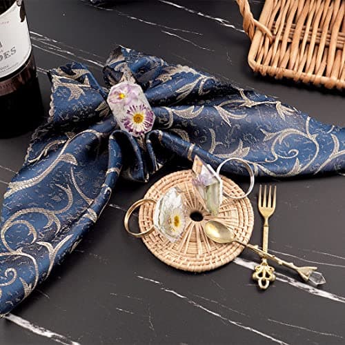 Voyyphixa 6 Pièces Moule Epoxy Resin avec 6PCS Rond de Serviette, Bouchon Bouteille Moule de Coulée Geometric Spherical Resin Molds pour Moulage Crystal Gem Bijoux Décoration (Napkin Ring molds)
