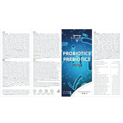 Probiotique Ferments Lactiques - 240 Capsules | Probiotique Flore Intestinale | Spectre Complet de 18 Souches Bactériennes, Lactobacillus Gasseri, Enzymes Digestives, Inuline | 10 Milliards UFC