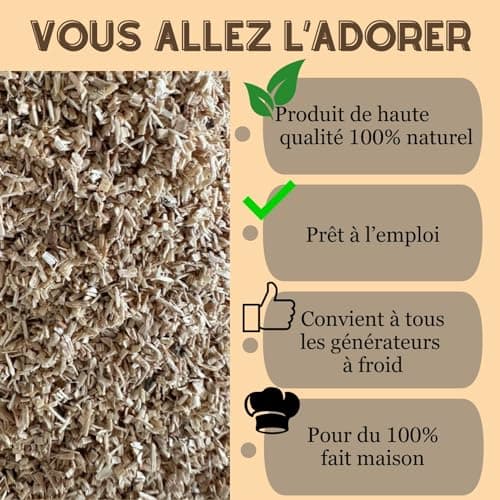Sciure de Bois de Hêtre 4 Kg pour Fumoir à Viande et Poisson - Adaptée au serpentin fumoir à Froid - Conditionné en France