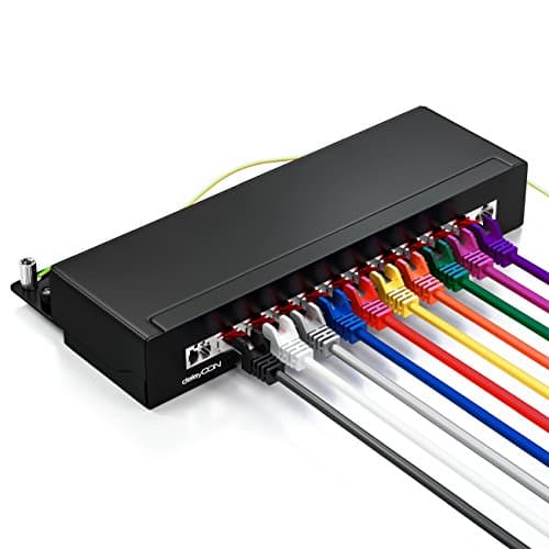 deleyCON 10x 1m Câble Patch CAT6 PIMF S/FTP un Blindage CAT-6 RJ45 Câble Réseau Câble Ethernet LAN DSL Routeur Modem Point D'Accès Patch Panels - Multicolore