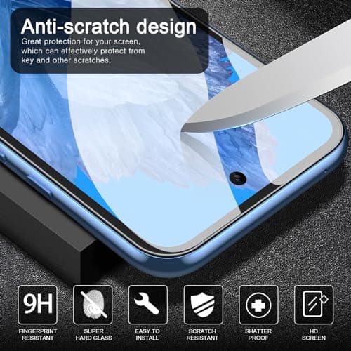 FLLAO Coque Compatible avec Google Pixel 8a Transparente avec 3 Verre trempé Protection écran, Souple Silicone Mince Étui Protection Bumper Housse TPU Téléphone Pixel 8a Cover