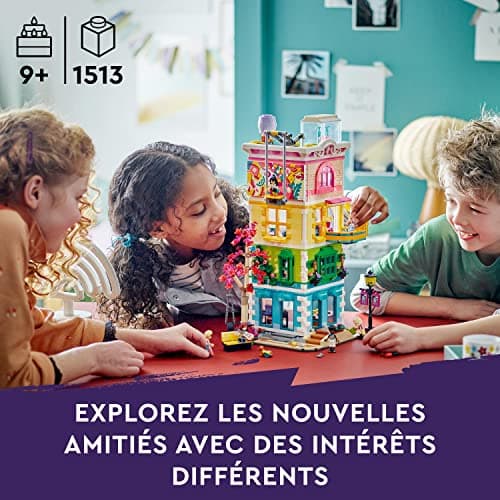LEGO 41748 Friends Le Centre Collectif de Heartlake City, Jouet Modulaire avec Studios d'art et d'Enregistrement, Salle de Jeux, Pickle Le Chien et Plus, Cadeau pour Enfants