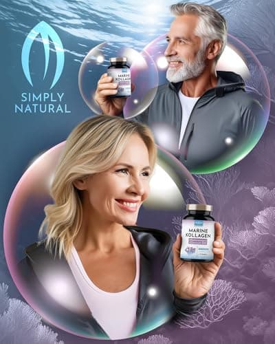 Premium Collagène Marin Complex 1000mg hautement dosé + Acide Hyaluronique - 120 Caps + Coenzyme Q10, Zinc, Cuivre, Manganèse, Vitamines C, Biotine - Sans additifs, Fabriqué en Autriche par VROODY