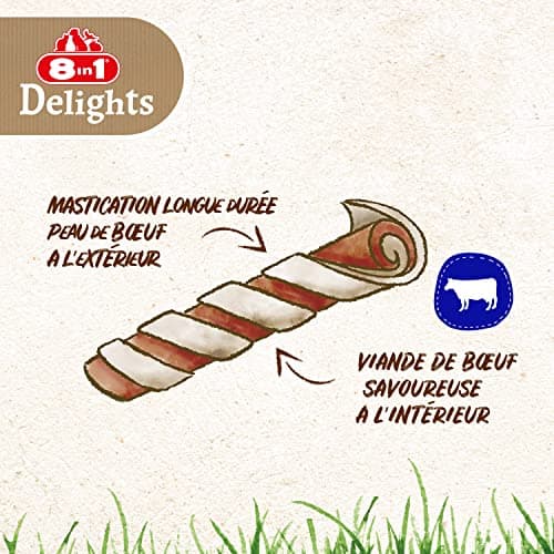 8in1 Delights Twisted Sticks Bœuf 35 Bâtonnets