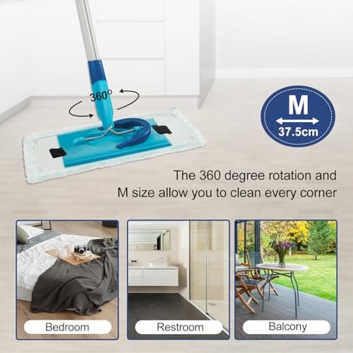 Balais Serpillères de Rechange, Serpillères en Microfibre pour Leifheit Clean Twist M Ergo Micro Duo, Remplacement des Têtes de Recharge de Vadrouille Chiffon 3 Pièces