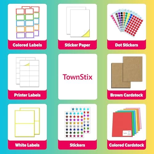 TownStix Dinosaure Autocollant Gommettes Stickers - 20 Feuilles, 200 Autocollant