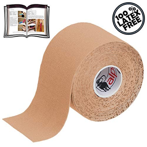 ALPIDEX Ruban Adhésif de Kinésiologie 5 m x 5,0 cm Diverse Couleurs 1/3/ 6/12 Rouleaux E -Book Exemples D'application Bandes Kinesiology Tape, Couleur:couleur de la peau, Quantité:6 rouleaux