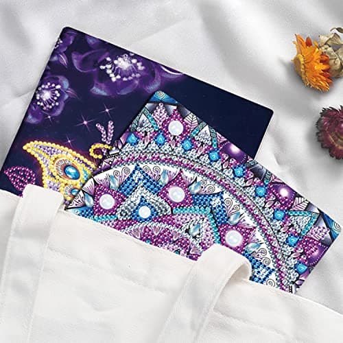 DCIDBEI Carnet de Croquis A5 Enfants Cahier Diamond Painting Pour Bricolage Avec Diamants Pour Adultes Carnet Journal Intime Adulte Cadeau pour Filles Livre de Loisirs Portable Mandala