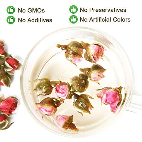 Plant Gift Rose Flower Tea 金边玫瑰 Thé de fleur rose (Phnom Penh Rose) Thé au début du thé Tea Naturel Bio Natural Thé de plantes, Soins de santé 50g / 1.76oz