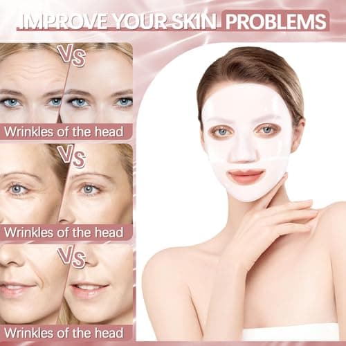 4 Pcs Bio-Collagen Real Deep Mask, Masque Collagene Korean, Anti-âge Mask Collagen, Collagène Masque Soluble, Masque Hydratant Visage pour les Peaux Sèches Ternes
