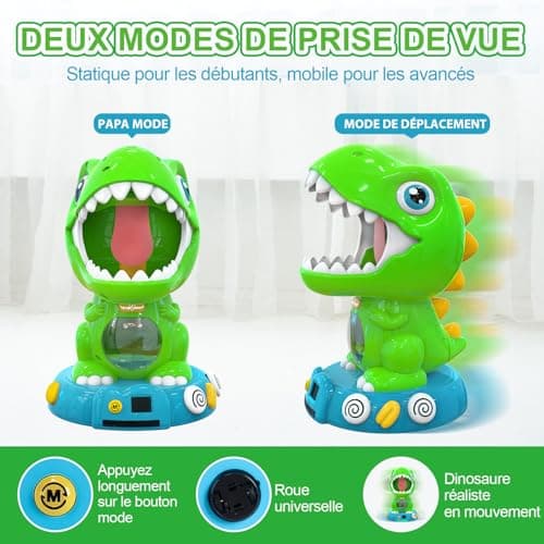 EagleStone Dinosaure Télécommandé avec Tir en Mouvement pour Enfants 3-8 Ans, Jeu de Tir Électronique avec Effets de Fumée, Compteur de Score Automatique, Lumières & Sons, Jouet de Fête