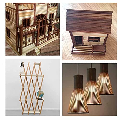 GOONSDS Tige de Goujon en Bois - Petits bâtons carrés en Bois Non Fini pour l'artisanat Projets de Bricolage (50 unités),Beige,4x4x300mm