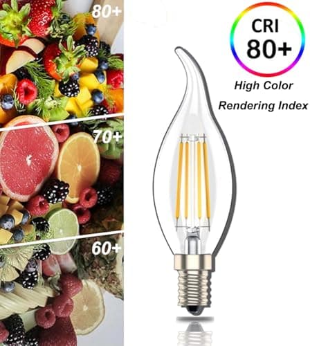 Zcexhph Ampoules Bougie à Filament LED E14,C35 4W Ampoule à Filament,Blanc Chaud 2700K Lampe de Bougie Vintage,400LM,Non Dimmable Ampoule Edison,10 Pièces
