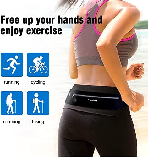 HAISSKY Ceinture de Course Sacs Bananes de Sport,Etanche Running Belt, Porte Téléphone Sport Léger pour Entraînements de Gym, Jogging, Voyages et Activités en Extérieur
