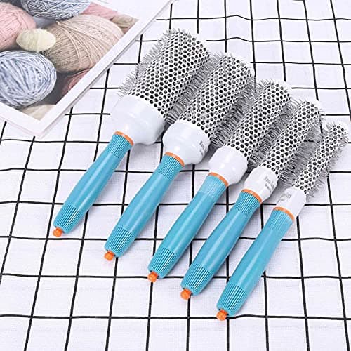 Ticarus Peigne à rouleau professionnel 5 tailles de brosses à cheveux rondes à haute température pour séchage au sèche-cheveux