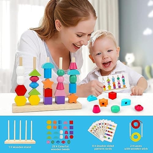 Royouzi Montessori Jouet à Partir de 2, 3, 4, 5 Ans, Jouet en Bois, Jeu de Tri, GarçOn et Fille, Jouet Motrice éDucatif, Cadeau