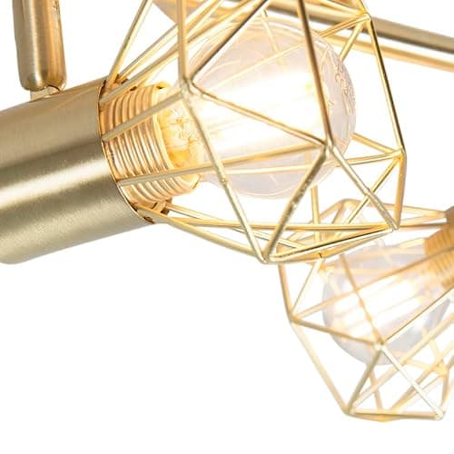 QAZQA mosh - Spot plafond, plafonnier - 2 lumière - L 34 mm - Laiton - Moderne - éclairage intérieur - Salon I Chambre I Cuisine I Salle à manger