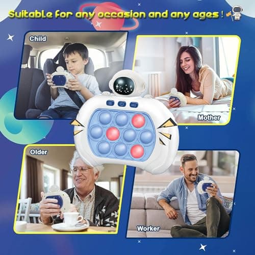 Lesipee Quick Push Game, Fidget Toys Pro, Pop Électronique, Jeu Portable, Manette de Jeu Rapide, Jouet Anti-Stress, Cadeau de d'anniversaire pour garçons, Filles, Enfants et Adolescents