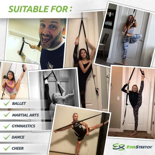 EverStretch Civière de Jambe Soyez Plus Flexible avec Notre Door Flexibility Trainer Lite. Appareil d'entraînement Sangle d'étirement Lite Premium pour Le Ballet, la Danse, Le MMA
