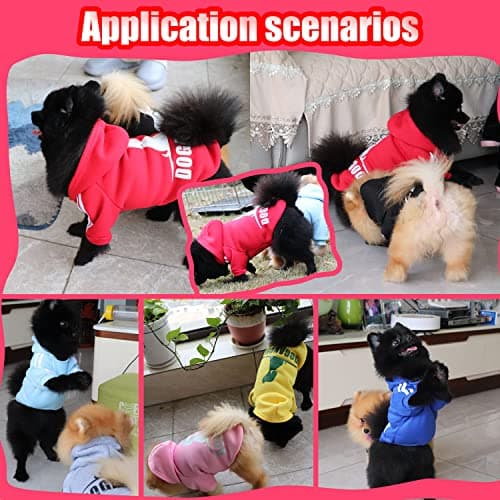 QiCheng & LYS Manteau Chiot Polaire, Manteau Chien, Chihuahua Pull,Vêtements Chien Chihuahua,Manteau Hiver pour Chien (Rouge, Large)