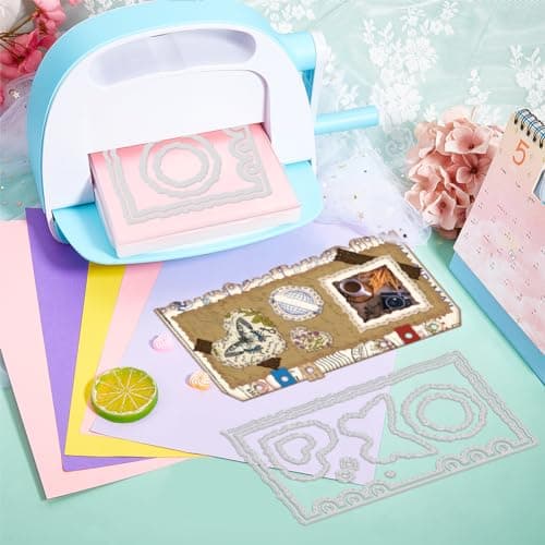 GLOBLELAND Matrices de Découpe de Page de Planification pour la Fabrication de Cartes Page Intérieure D'Album Matrices de Découpe en Métal Modèle de Bricolage Scrapbooking Gaufrage en Papier Décor