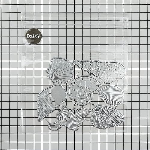 DzIxY Matrices de découpe en métal en forme de coquilles de conque pour la fabrication de cartes, gaufrage, papier, scrapbooking, pochoirs, poches de rangement, fournitures